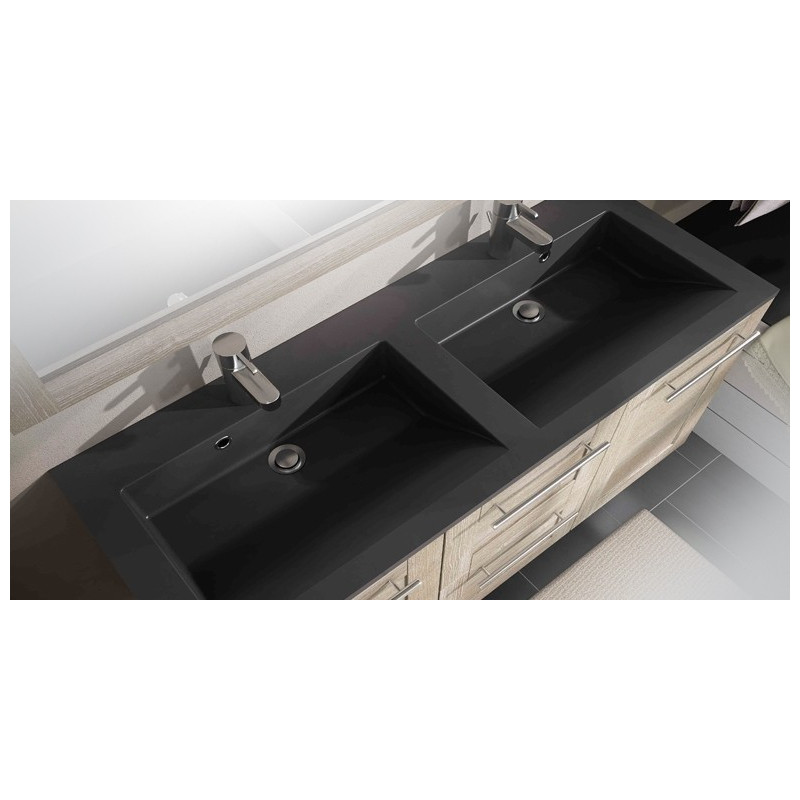 Plan de toilette Slide noir 120 cm ALLIBERT
