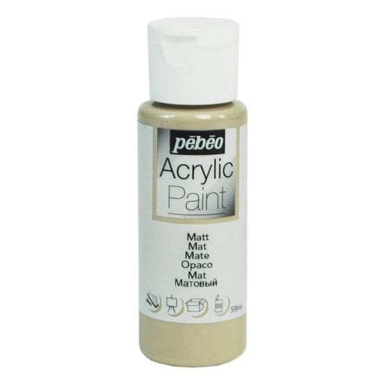 Pebeo Dark Taupe Matt Acrylic Craft Paint 59ml