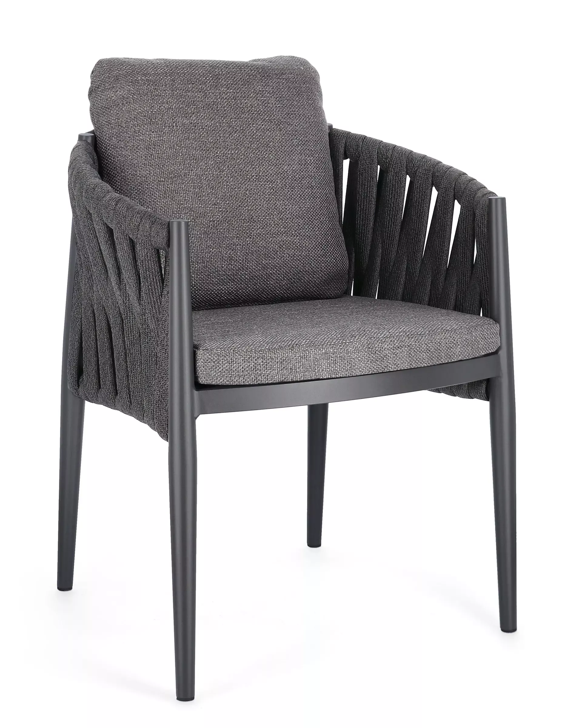 Bolzano Juno Krzesło ogrodowe 63x60 antracytowe aluminium