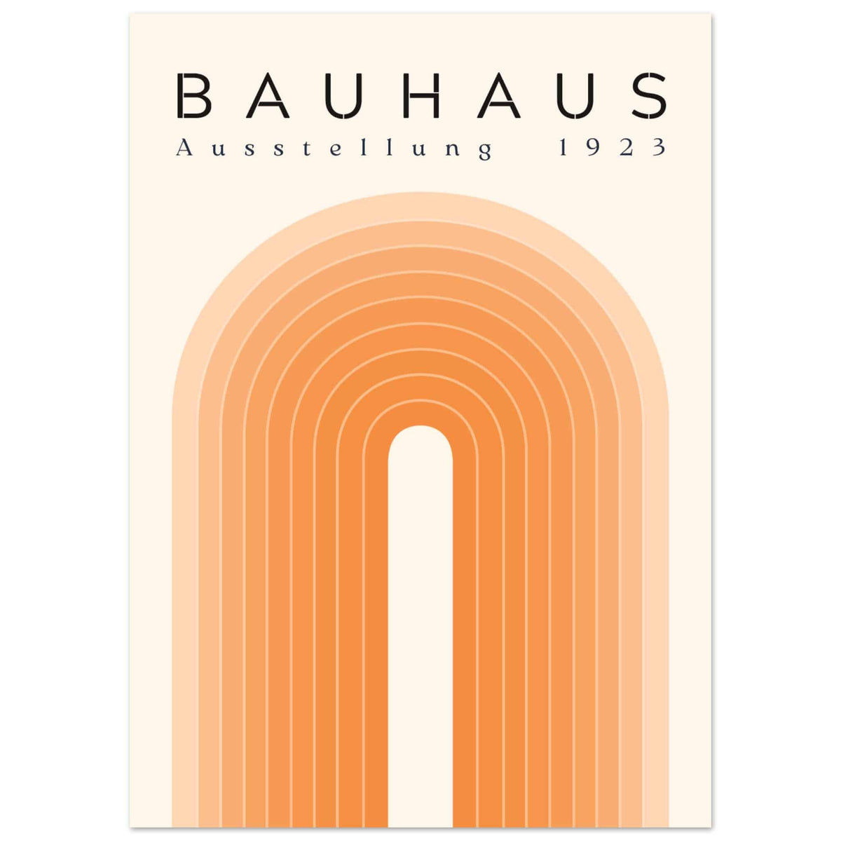 Artfulprints Poster Bauhaus - Orange rainbow  - 50x70 cm - Oranje