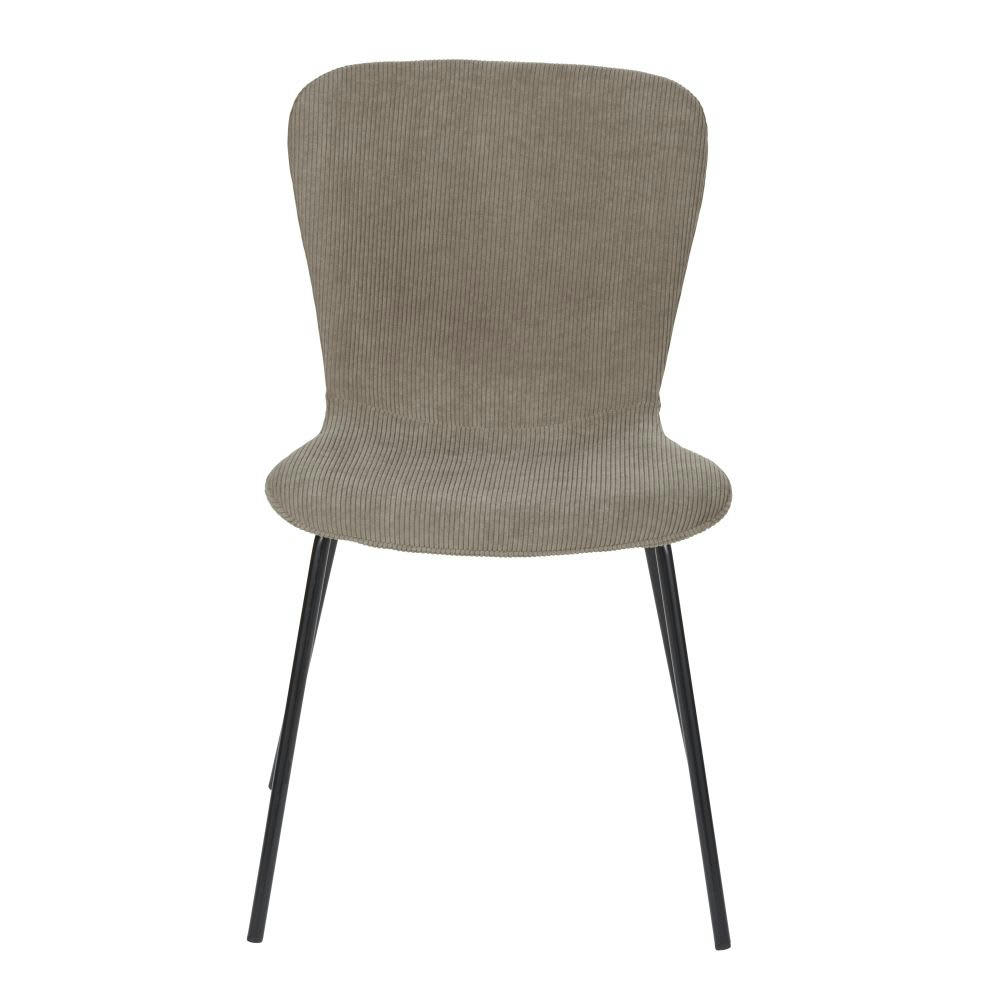 Mira - Chaise en velours côtelé recyclé beige capuccino