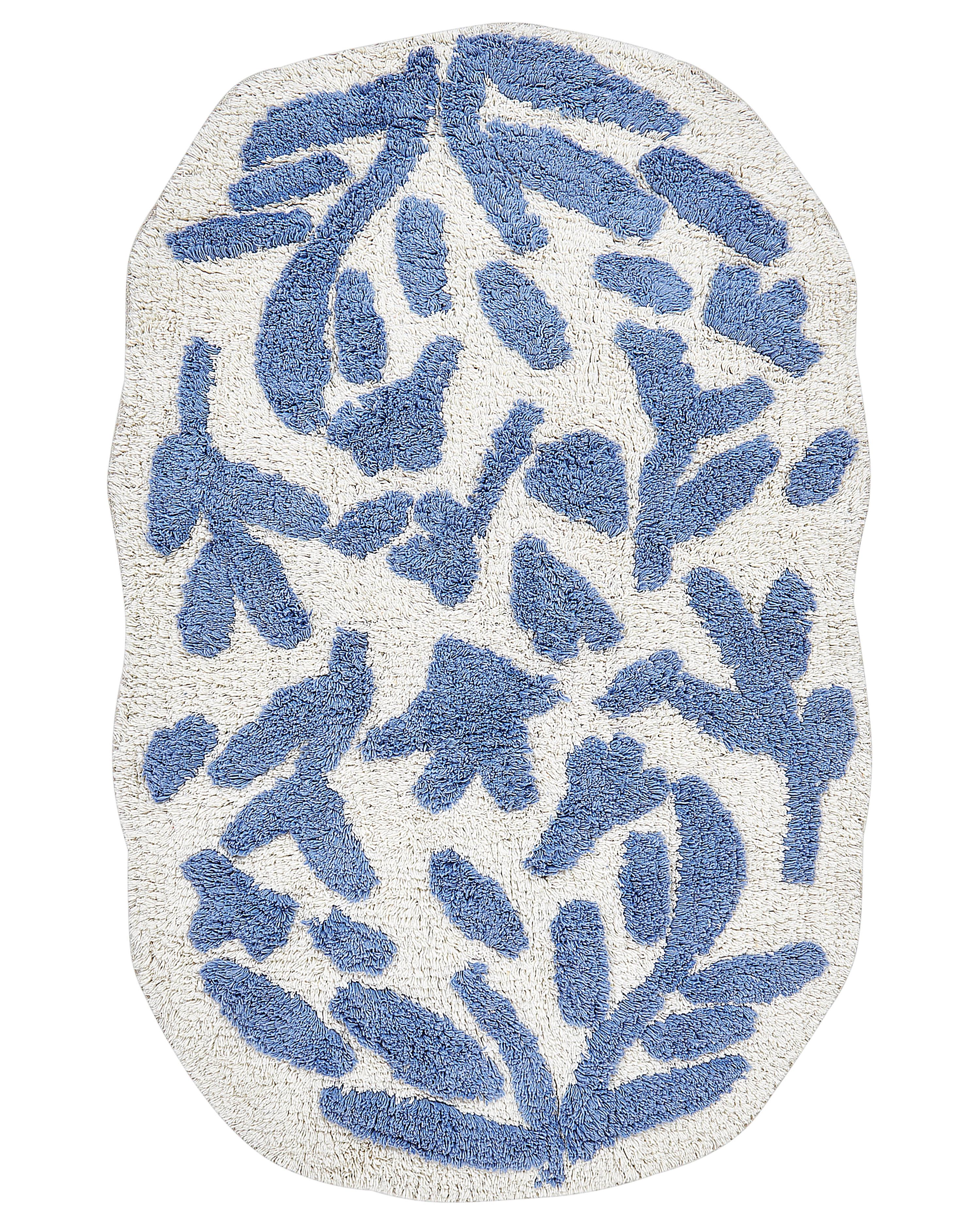 Bath Mat DERIK Blue 60 x 90 cm Cotton