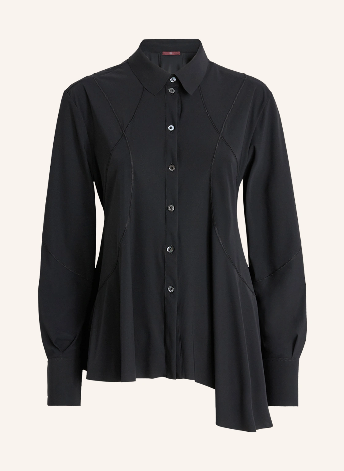 HIGH DEBONHAIR - Schwarze Bluse aus Sensitive® mit Sichtbrennen﻿