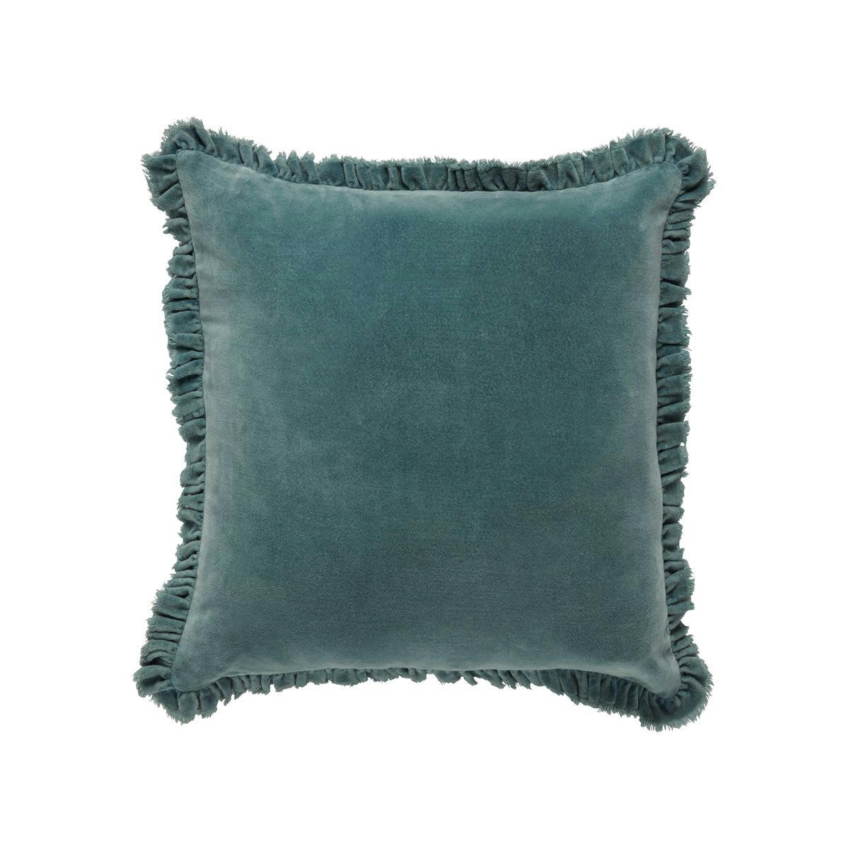 HIPPY - Coussin en coton bleu canard