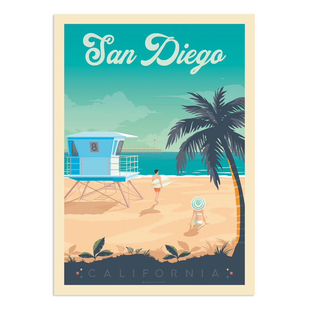 - Affiche San Diego  30x40 cm