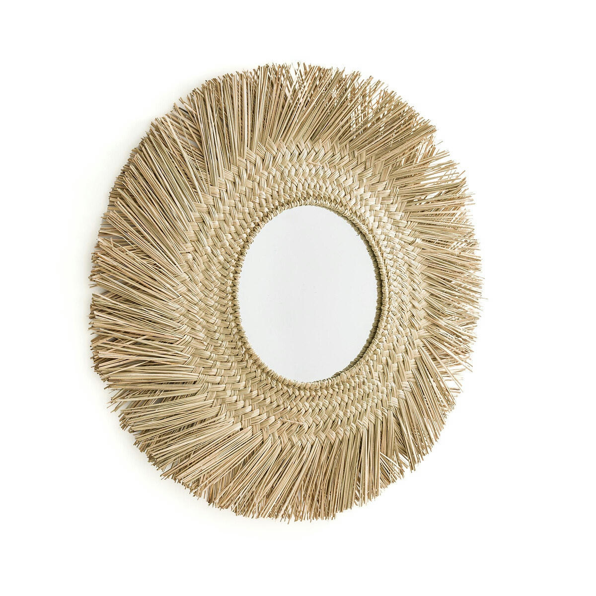 Miroir rond forme soleil en herbier Ø102 cm, Loull