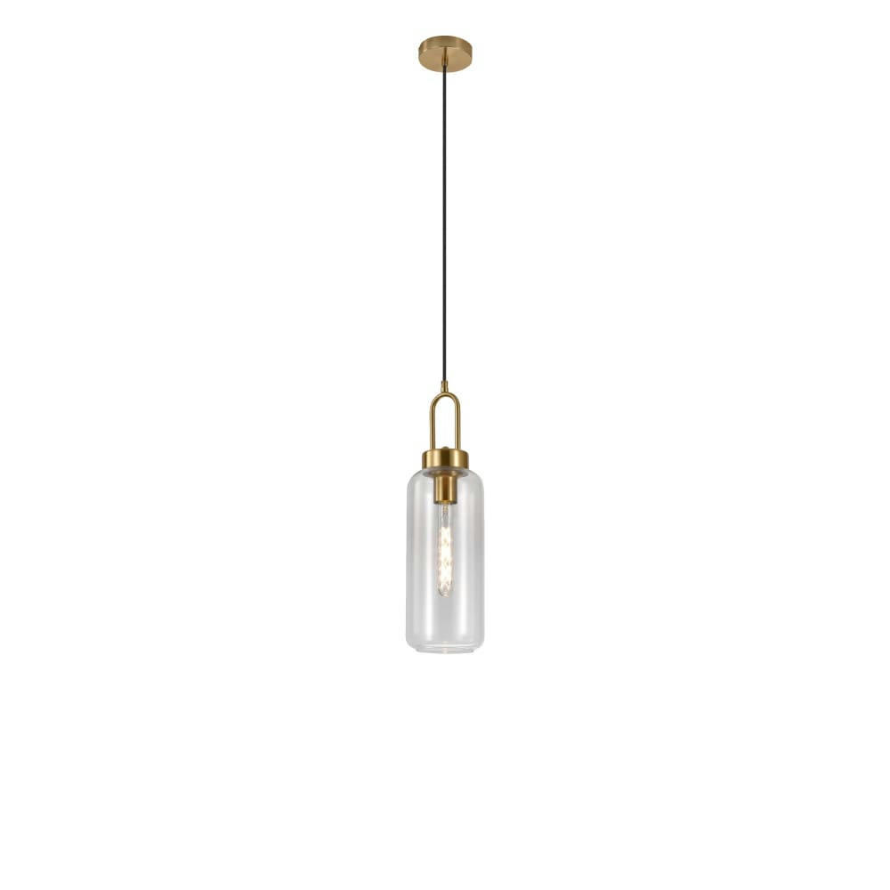 LUTON - Suspension cylindrique en verre transparent