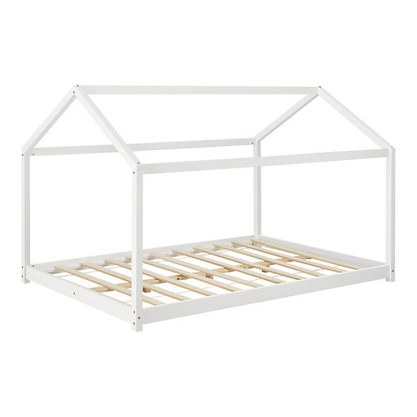 Lit cabane Cerro bois de pin 120 x 200 cm blanc en.casa