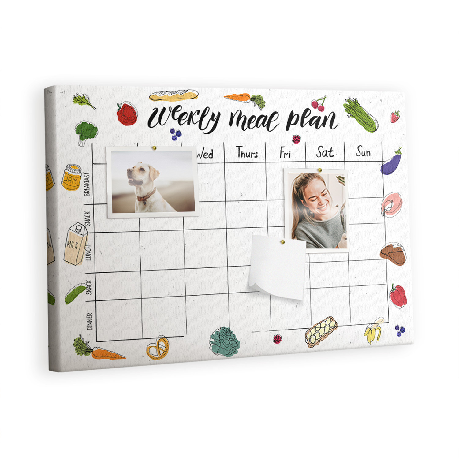 Tablica korkowa z nadrukiem planer   pinezki Organizer