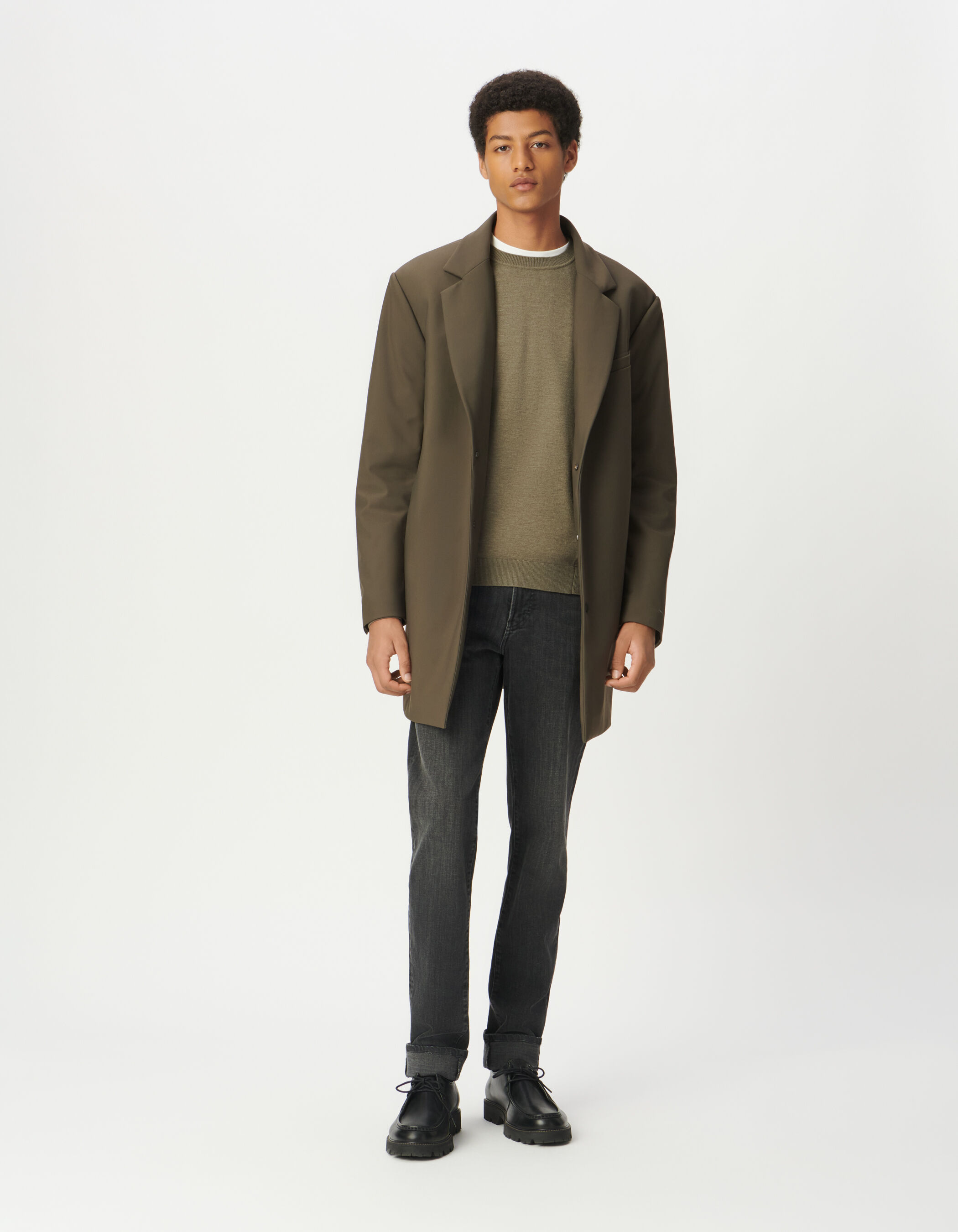 Parka kaki parementure noire amovible EASY CARE Homme