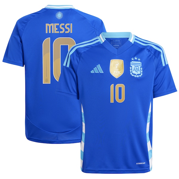 Lionel Messi Argentina National Team adidas Youth 2024 Away Replica Player Jersey - Blue/White