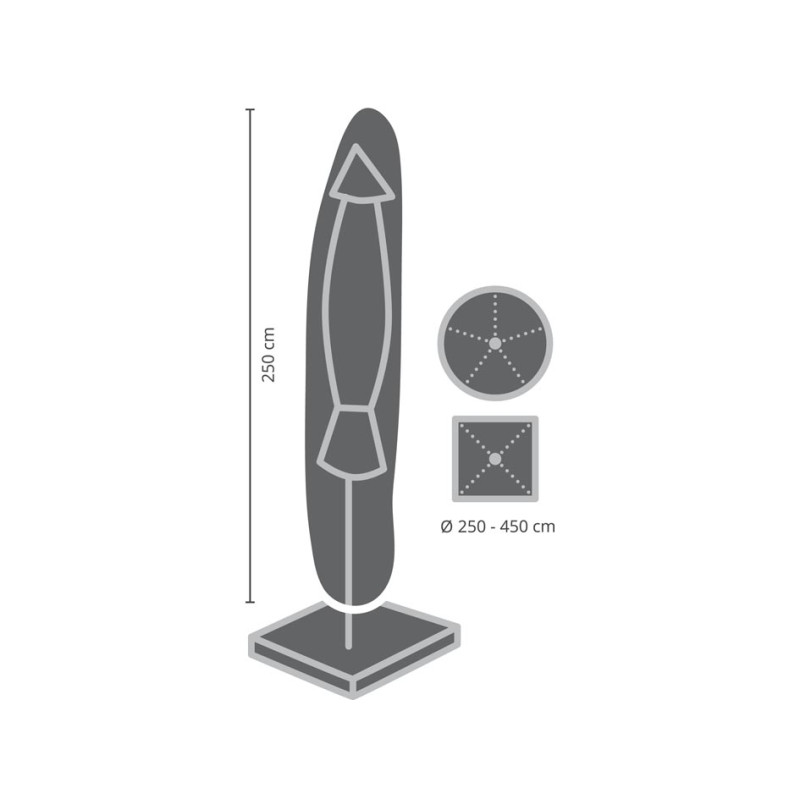 Housse de parasol droit pour parasol de Ø 4,5 m PEREL