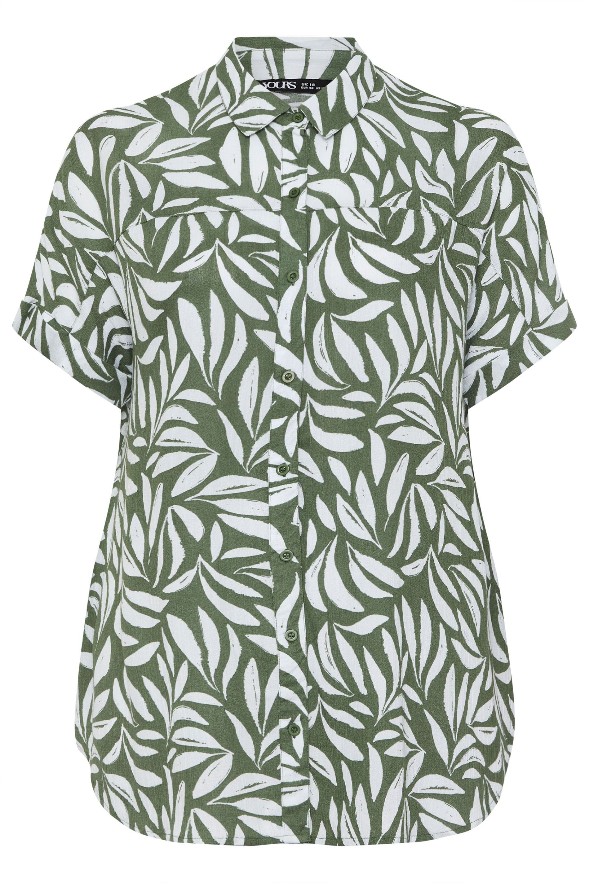 Yours Abstract Crinkle Shirt