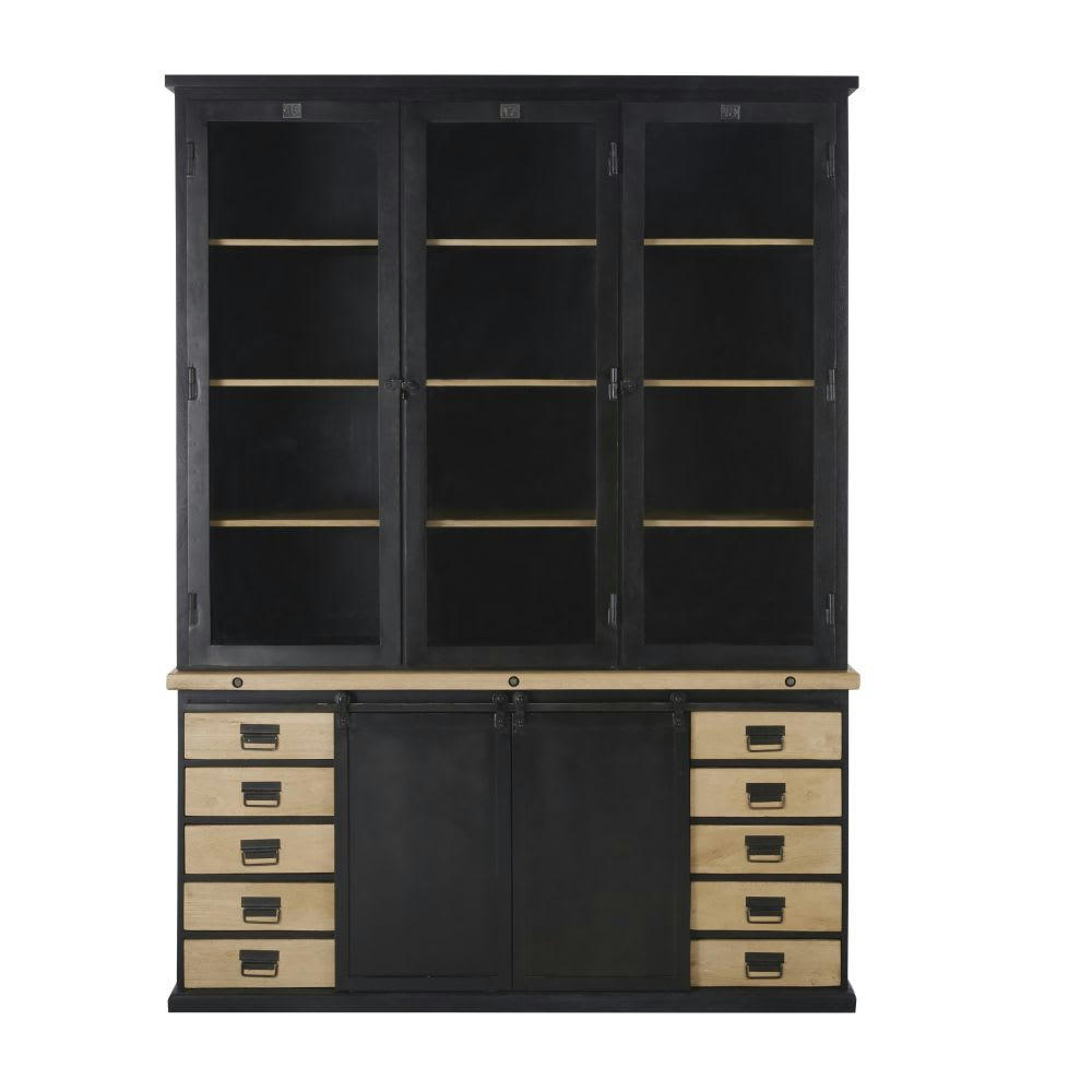 Kansas - Vaisselier 5 portes et 10 tiroirs