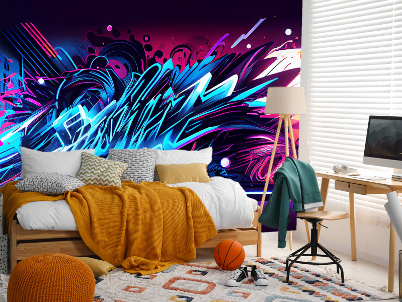 Fototapeta Neonowe Graffiti 100x70cm