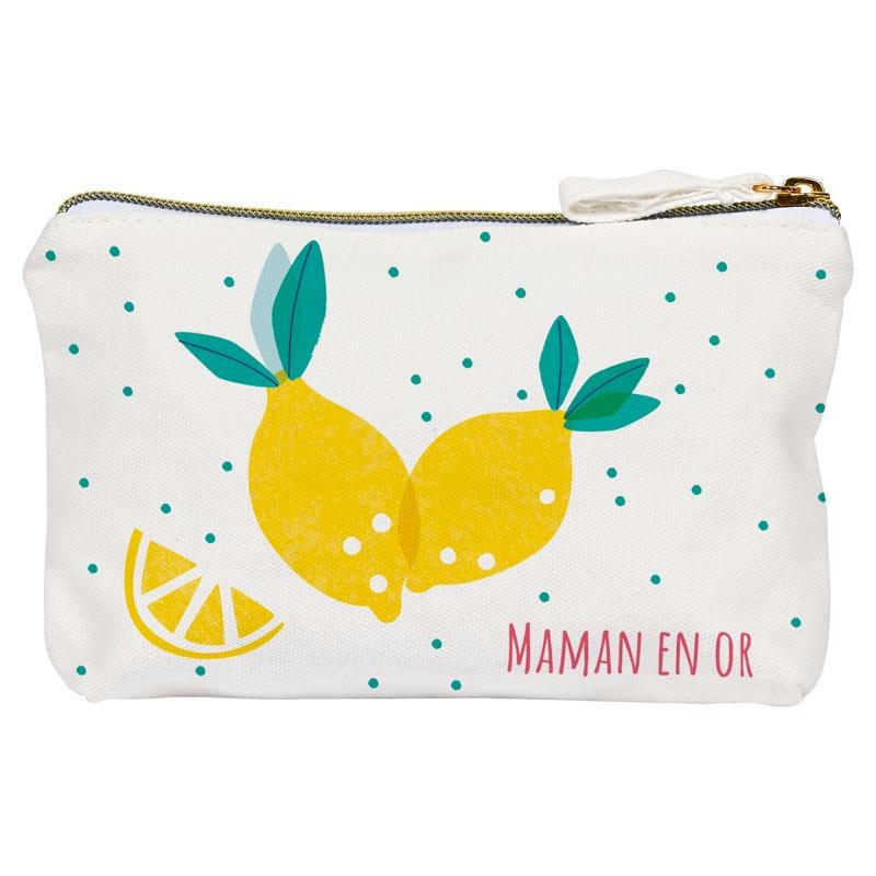- Pochette coton maman en or