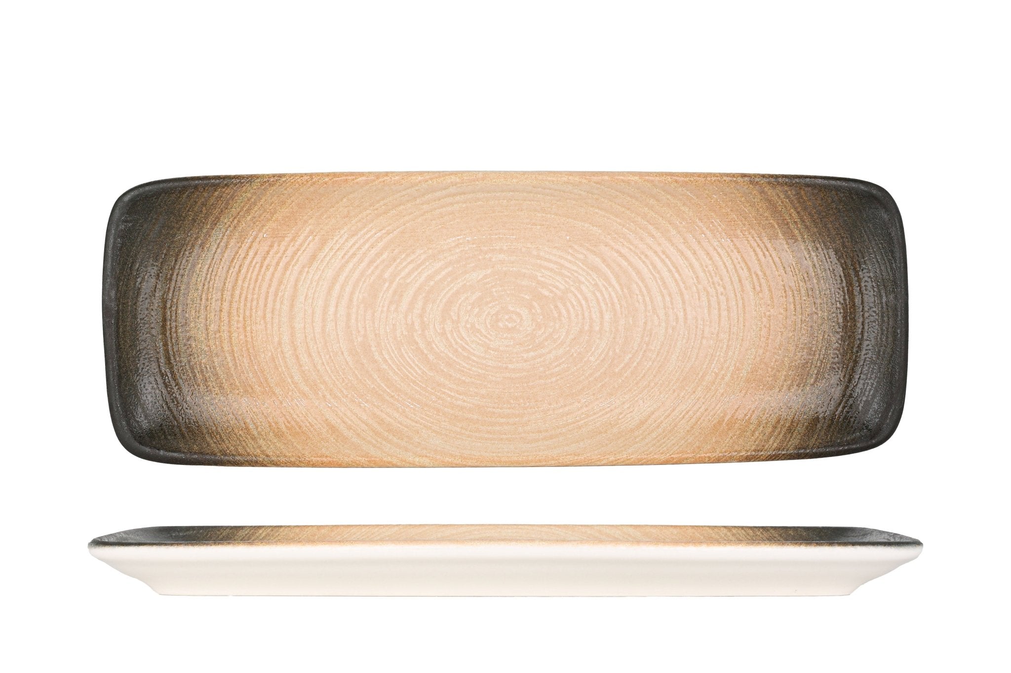 ID Fine Serveerschaal - Canyon - Porselein - 34x16 cm - set van 2