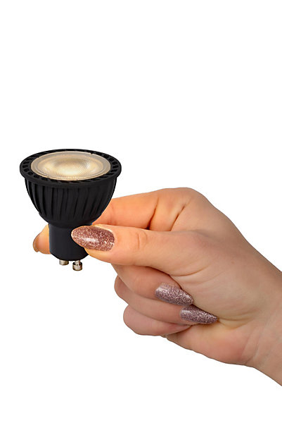 Lucide MR16 - Ampoule led - 5 cm - LED Dim. - GU10 - 1x5W 2200K/2700K - Noir