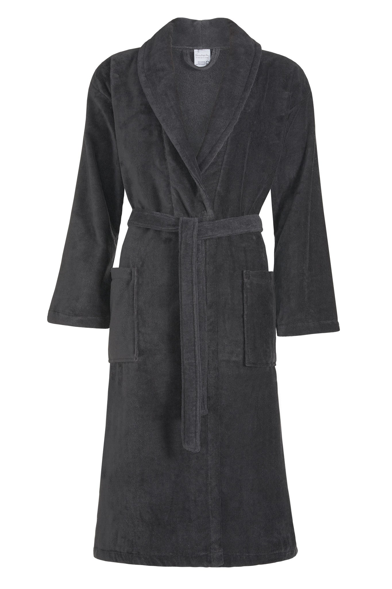 Prestige Badjas Dark Grey   XS   Donkergrijs   Katoen