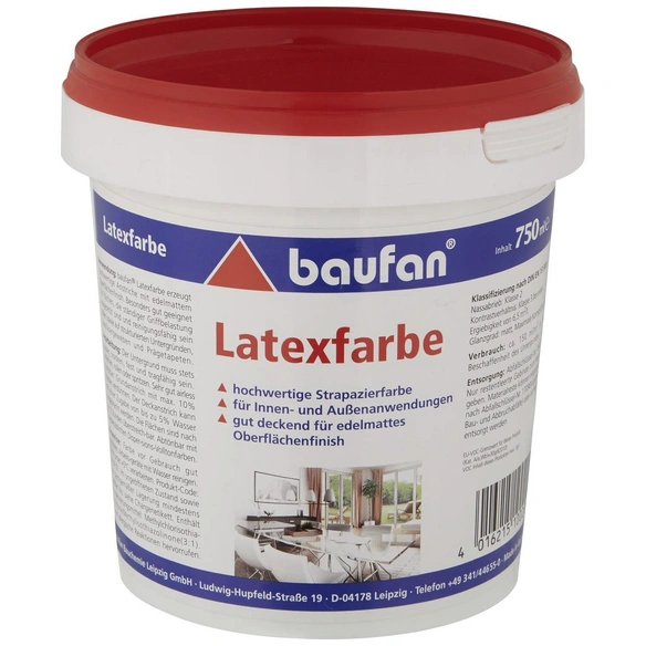Farbe, lösemittelfrei, 750 ml, weiß, matt