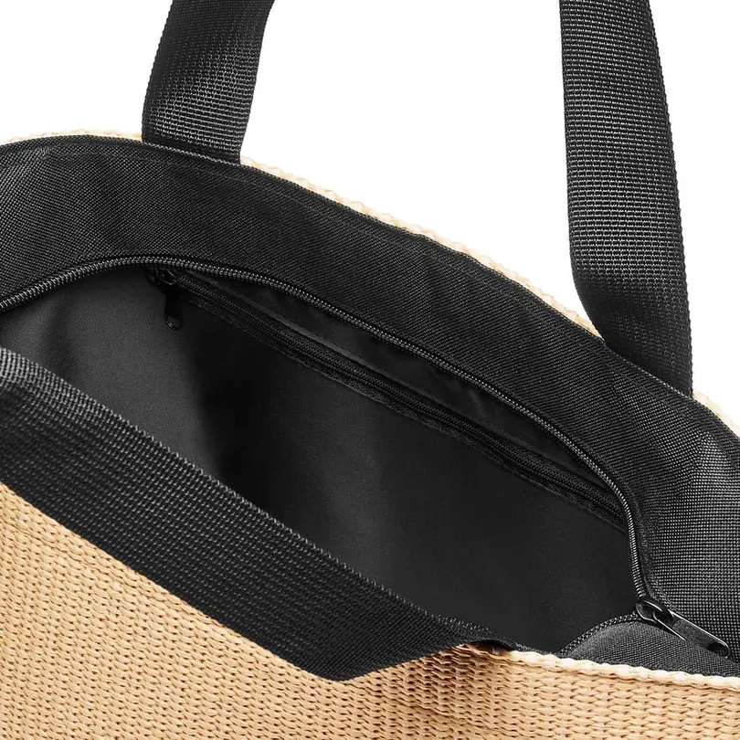 Shopper Raffia Nero
