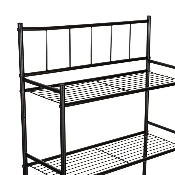 Black Steel Over-The-Toilet Space Saver