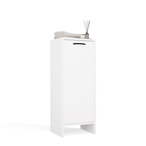 Meuble de salle de bain, blanc, 35 x 90 x 30 cm
