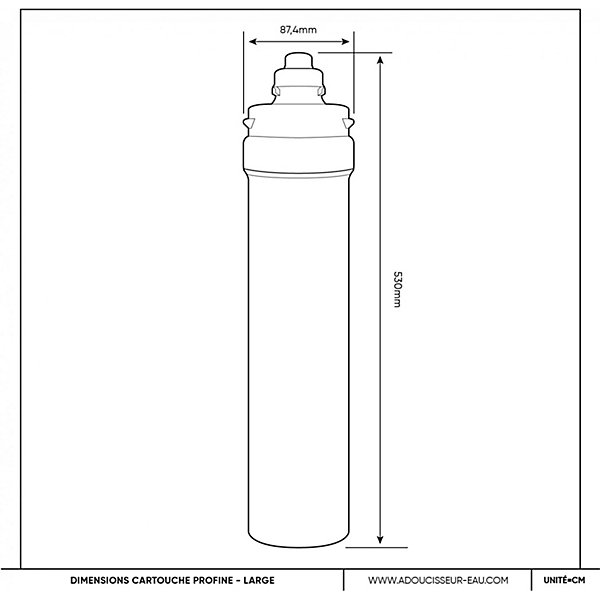 Filtre à Eau Profine Silver Large - Filtration Bactériostatique Charbon Actif Ions Argent Et Sédiments 0.5 Microns