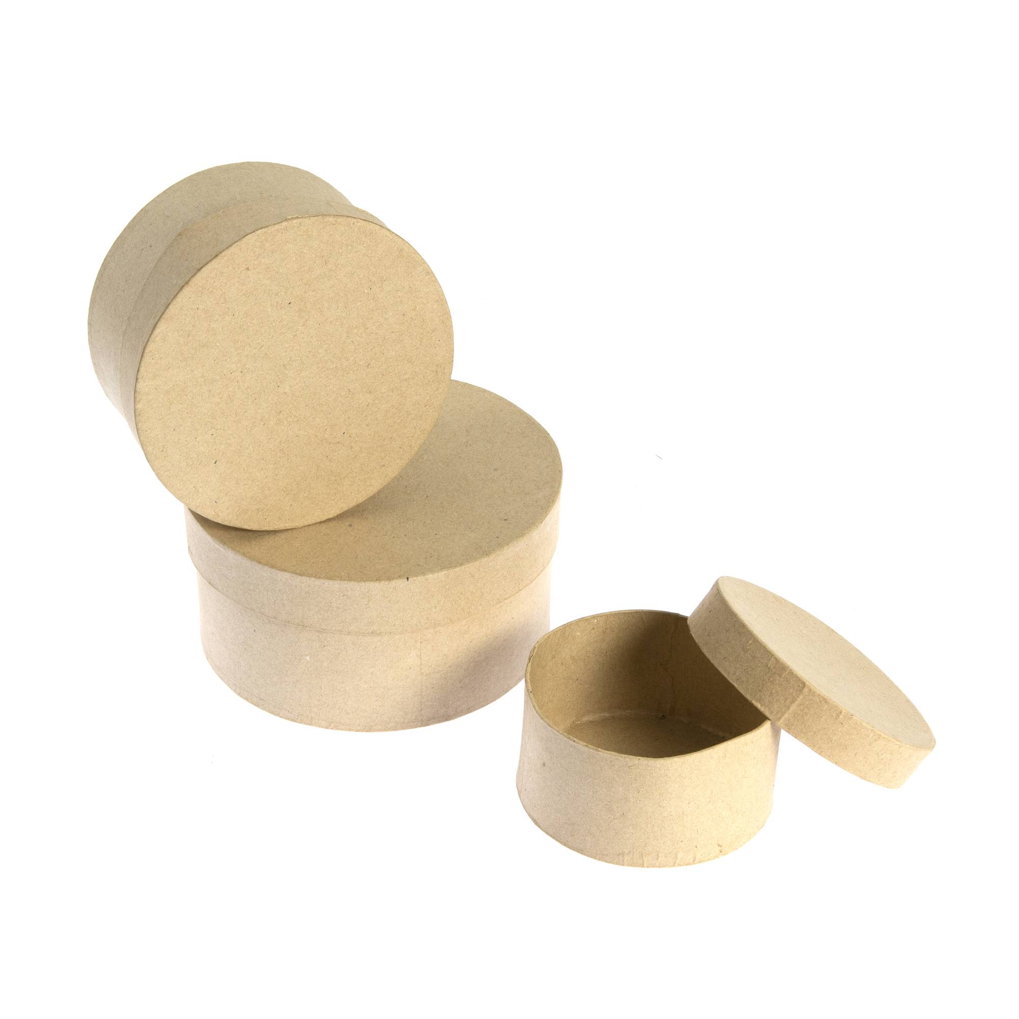 Mache Round Nesting Boxes 3 Pack
