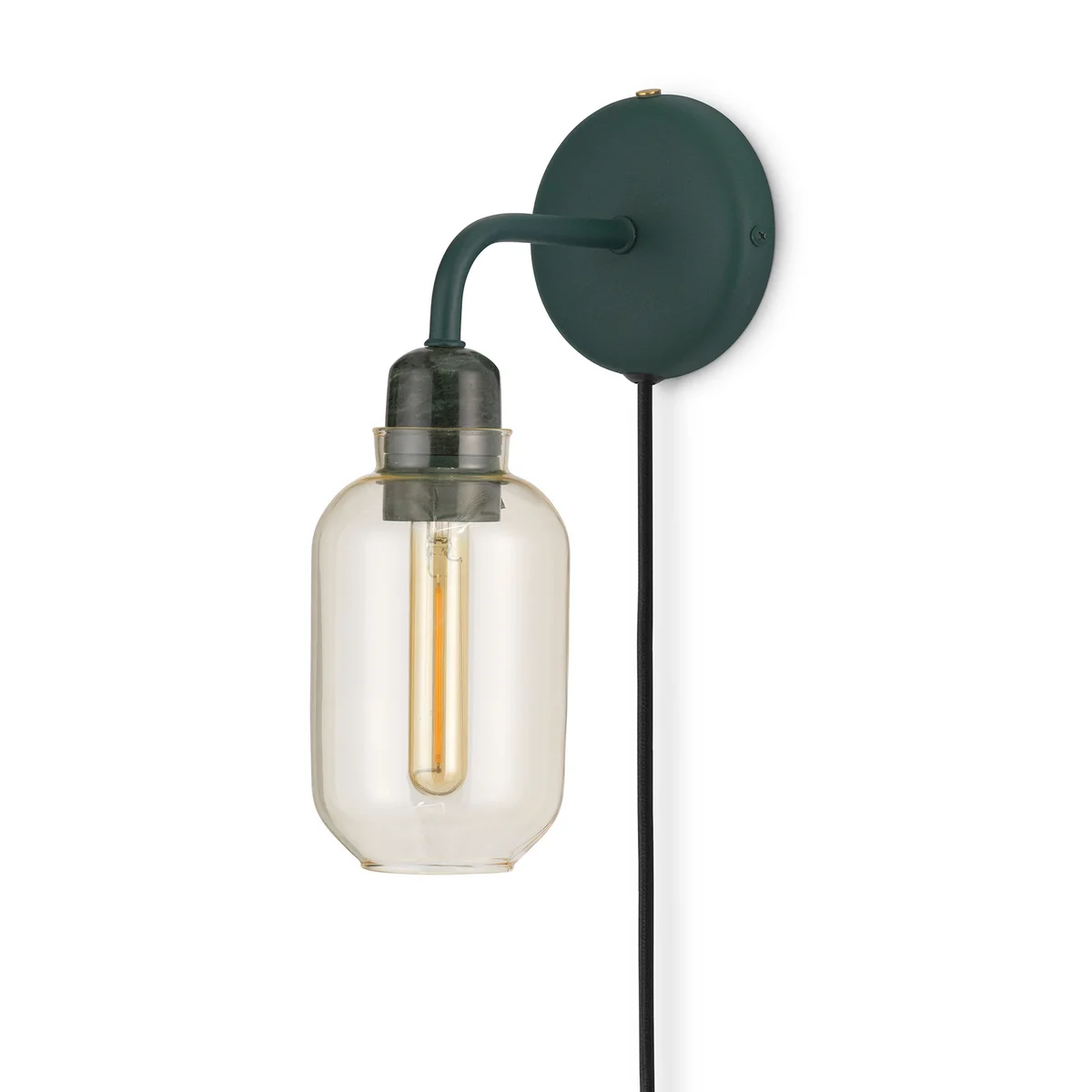 Normann Copenhagen - Amp Wandleuchte, gold / grün