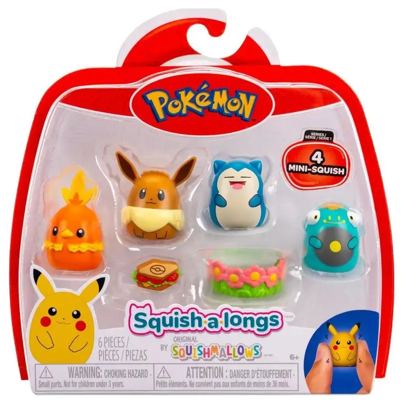 Plüschtier 4er-Set Squishalongs Pokémon