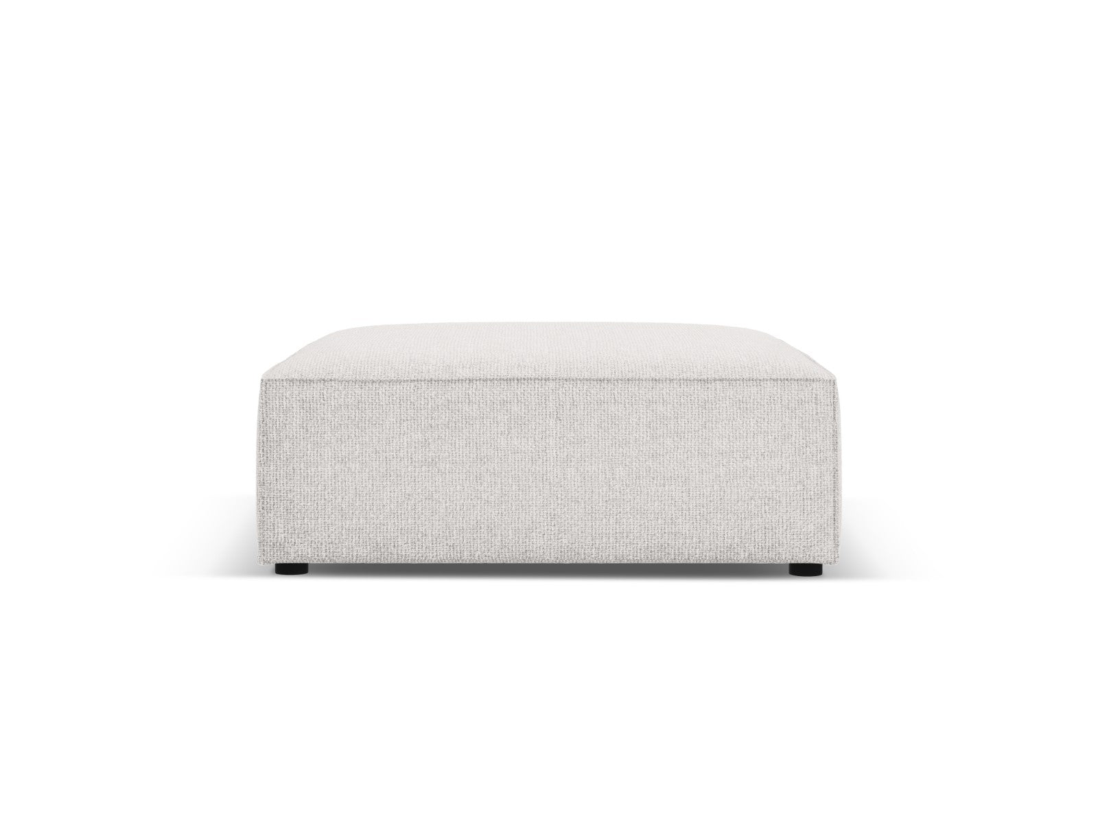 Cosmopolitan Design Poef Arendal chenille, lichtgrijs - 80x102x40cm