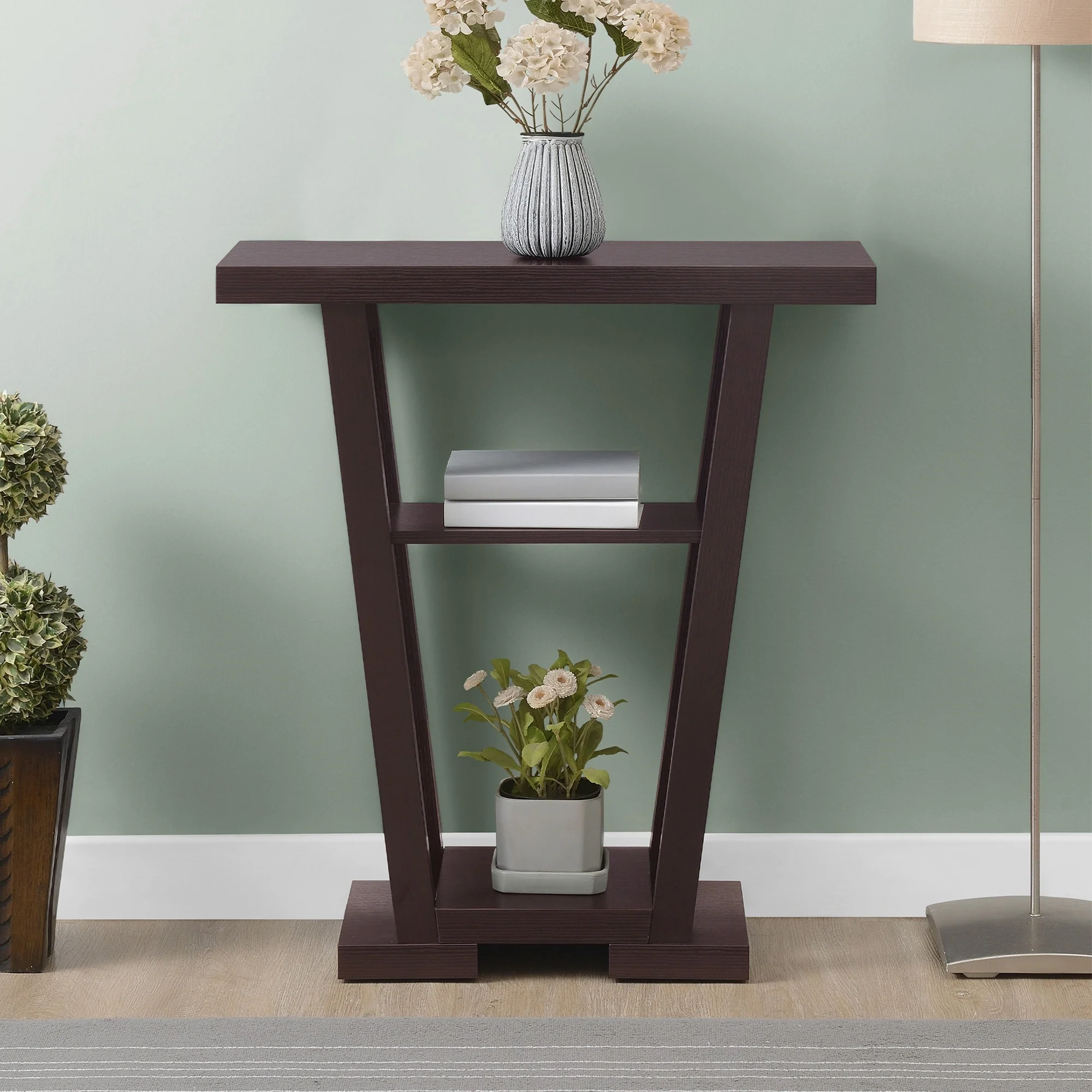 Convenience Concepts Newport V Console Table with Shelves