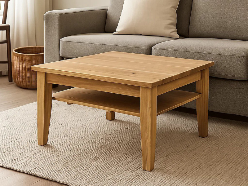 Ława dębowa 100x80 Core Oak z litego drewna, dąb olejowany Pure