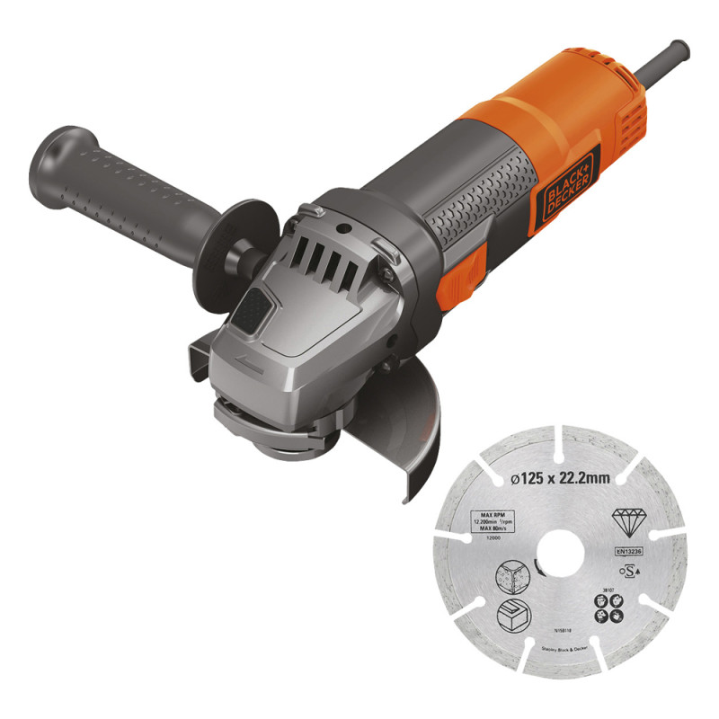 Meuleuse d'angle électrique BEG220A1-QS avec disque diamant 900 W BLACK DECKER
