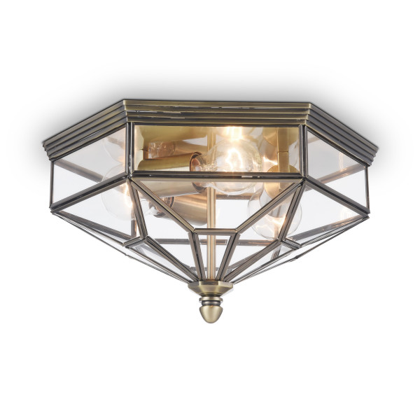 Lampa sufitowa brązowo-transparentna ZEIL 3xE27x60W Maytoni