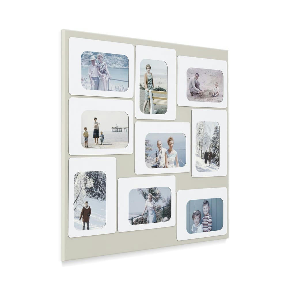 M9 - Pèle mèle magnétique gris ficelle 45x45cm