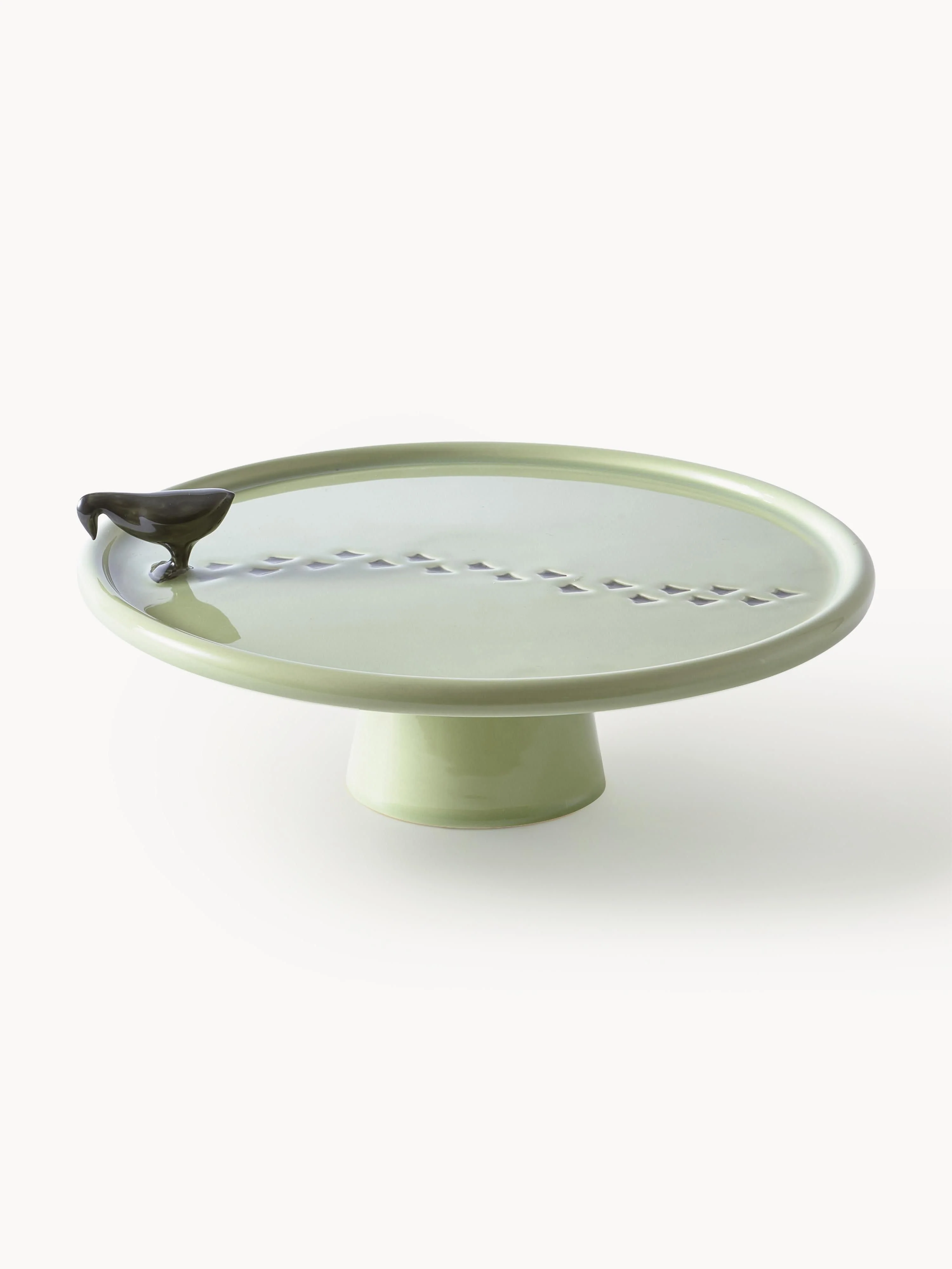 Handgefertigte Keramik-Servierplatte Walking Duck