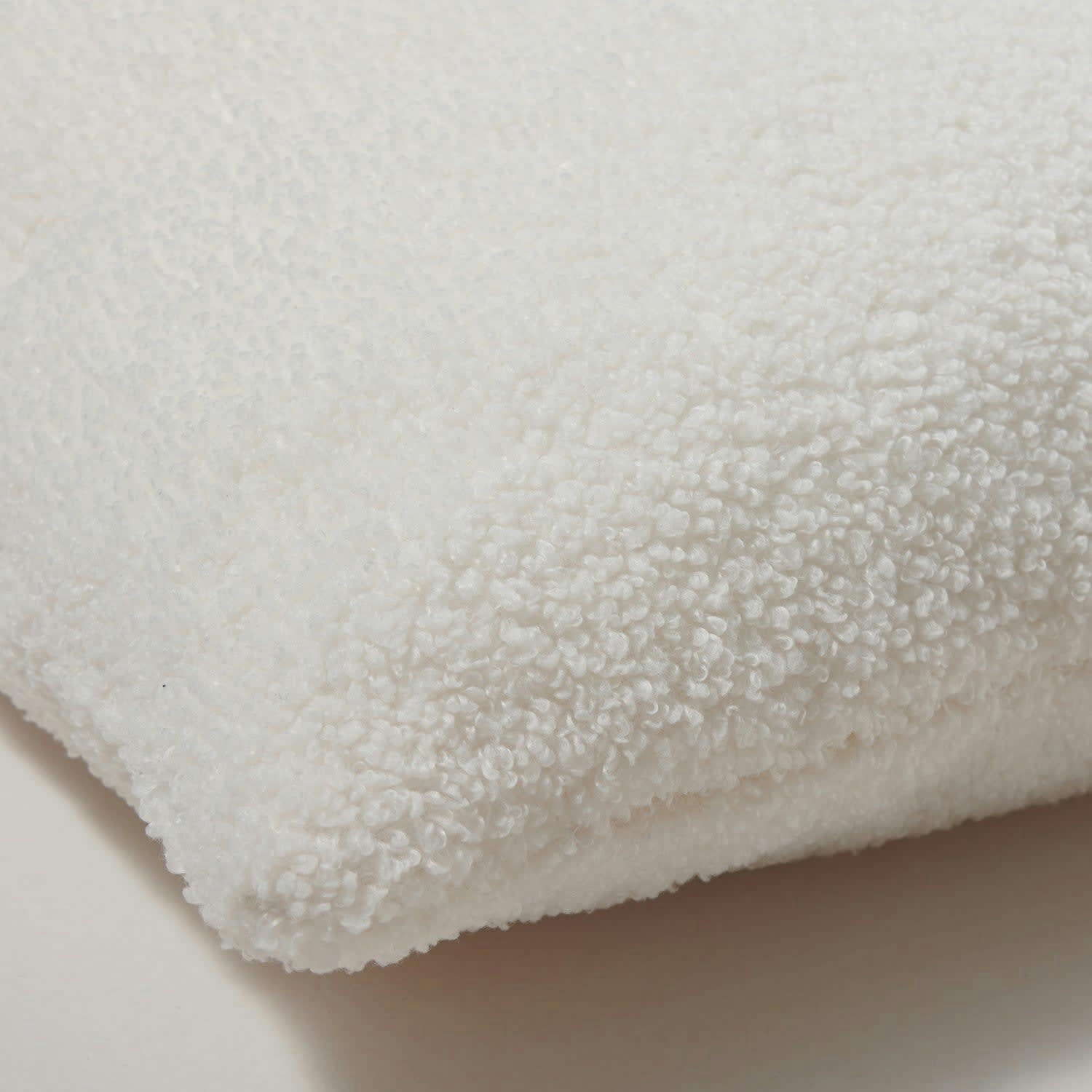 - Sac à langer à anses en polyester Bouclé blanc cassé 45x60 cm