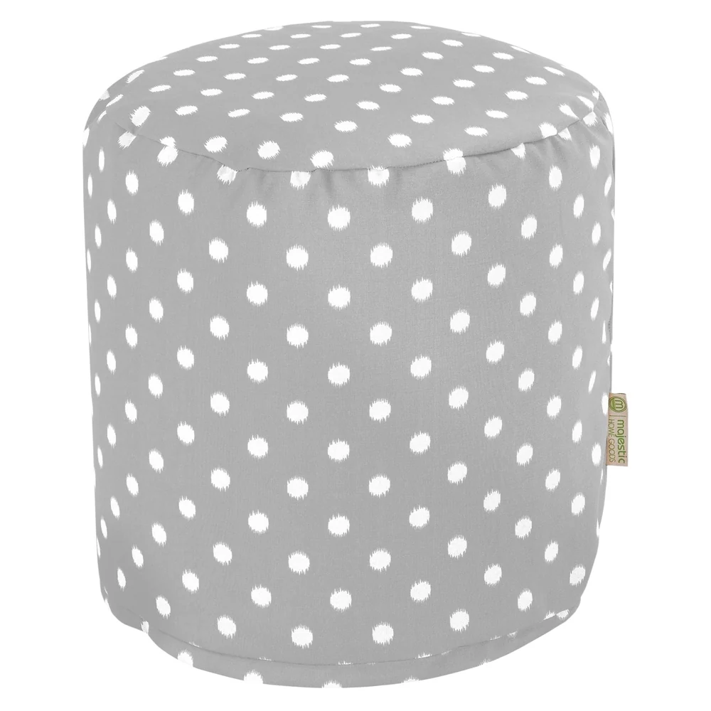 Majestic Home Goods Ikat Dot Indoor / Outdoor Ottoman Pouf 16 L x 16 W x 17 H