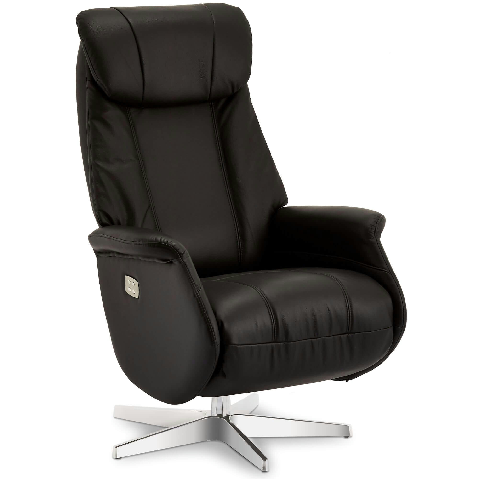 BONANZA - Fauteuil relax electrique en cuir noir