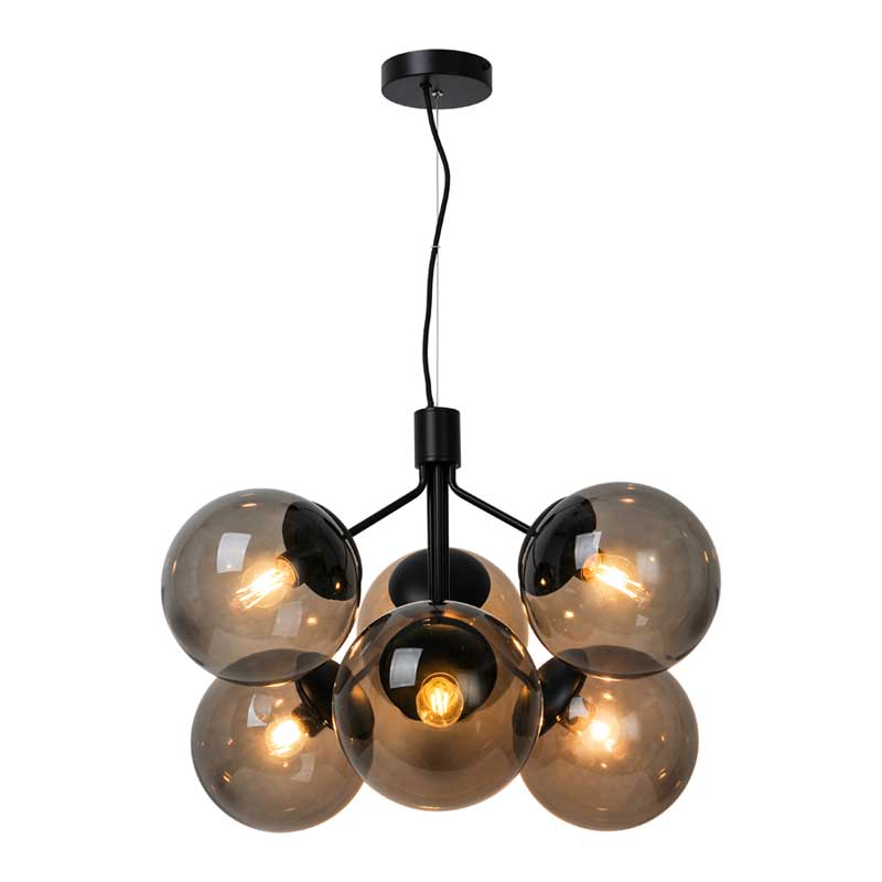Nordlux Ivona Hanglamp - 6-lichts E27 - Zwart