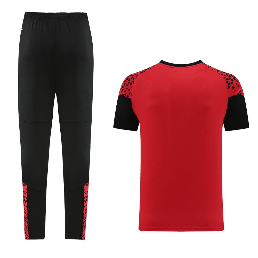 Puma Short Sleeve Training Jersey Set-PD02- Red/Black