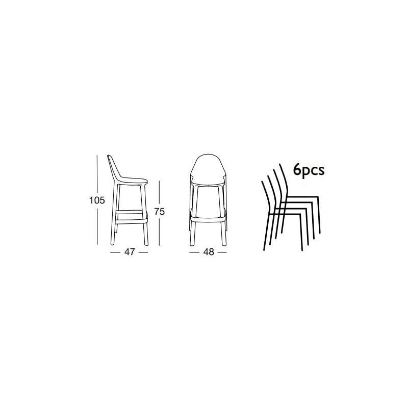 PIU - Tabouret design en plastique blanc