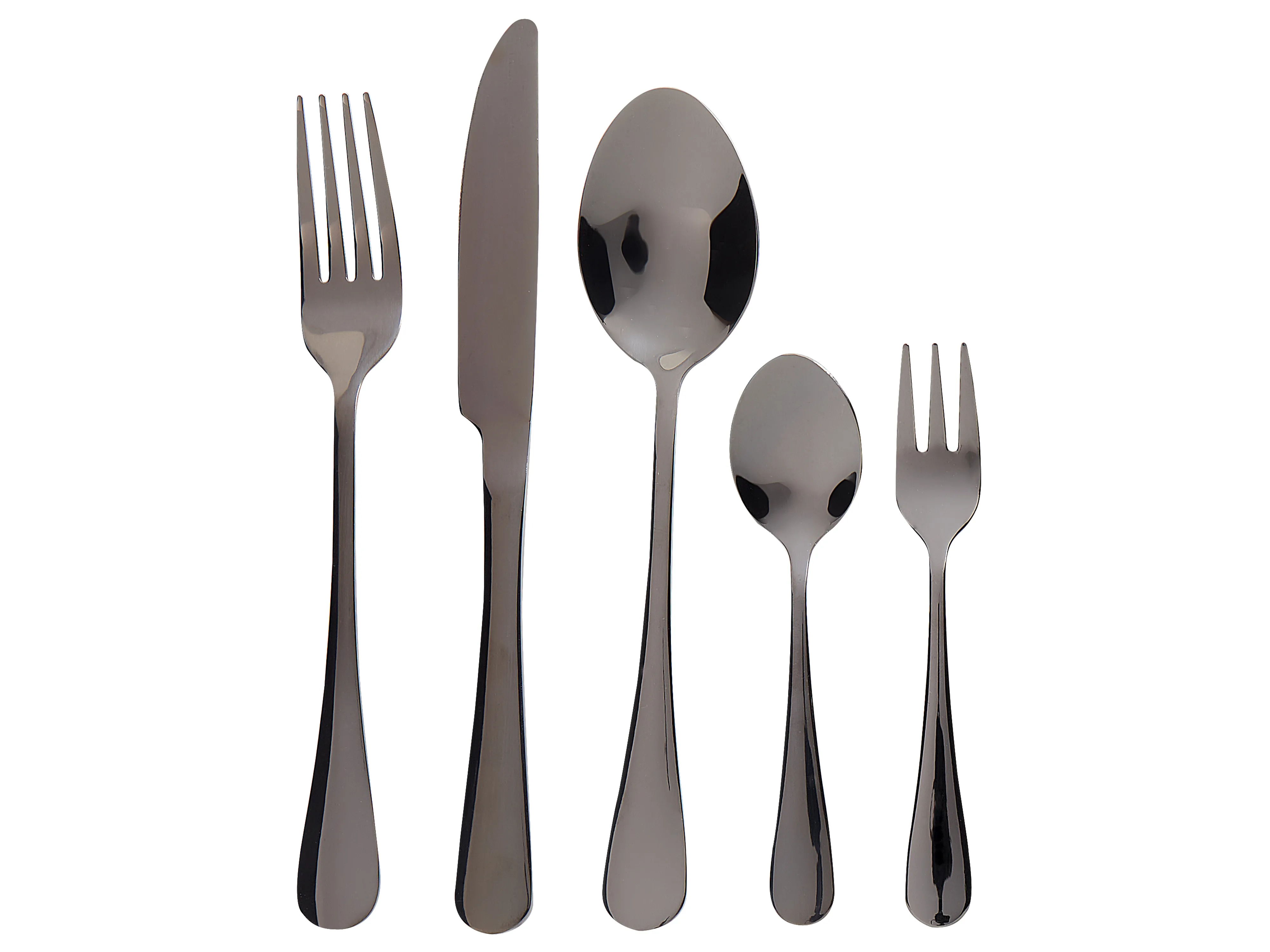 30 Piece Cutlery Set FUSILLI Black
