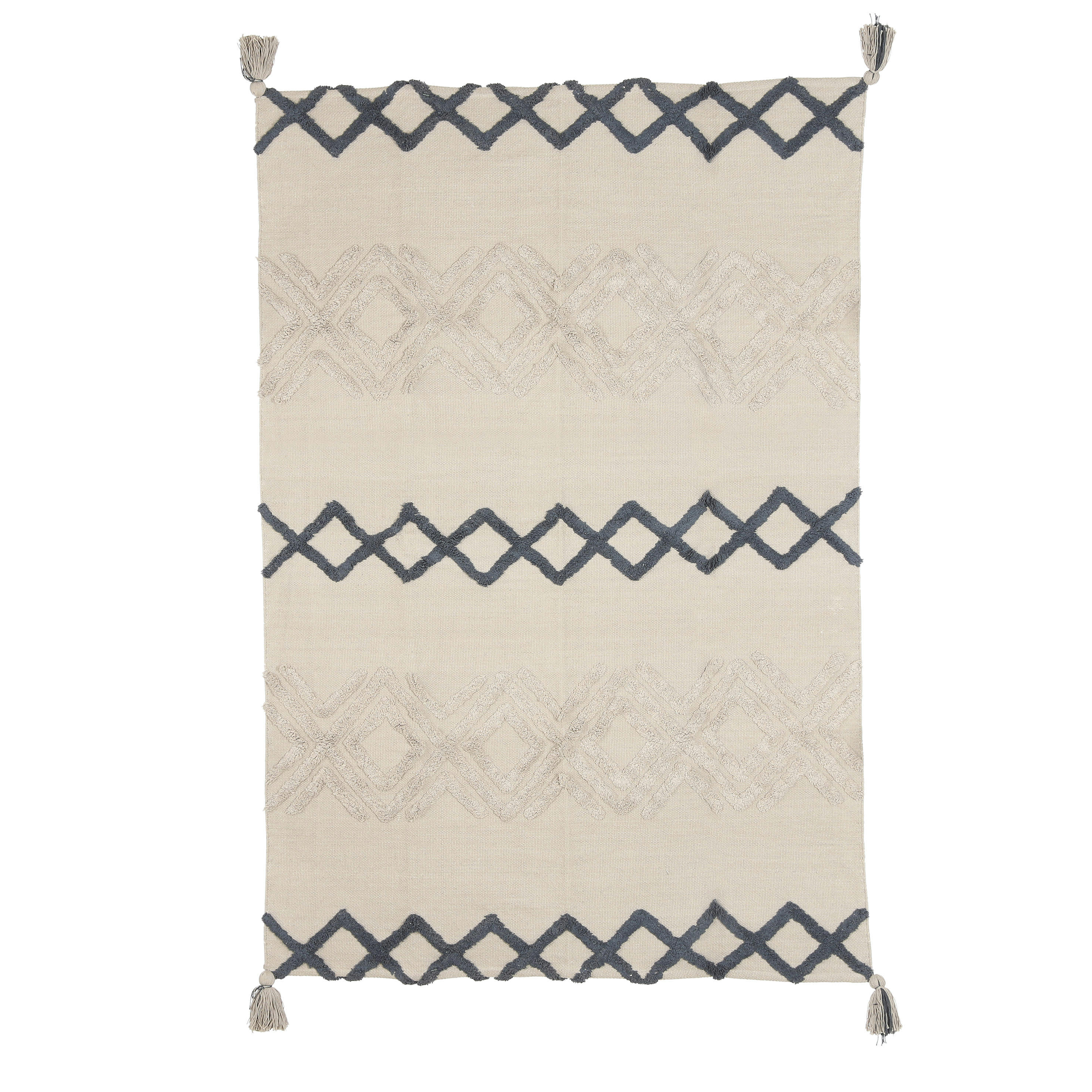 LOUIS - Tapis en coton gris 180x120