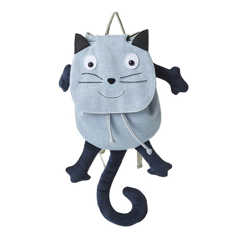 MOCHILAS - Sac à dos 100% coton kitty bleu
