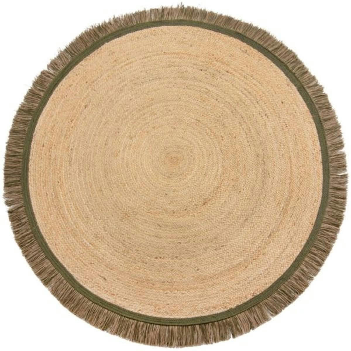 KANA - Tapis rond en jute vert 160x160 cm