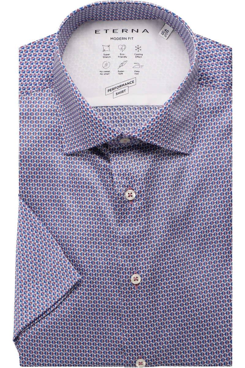 ETERNA Performance Modern Fit Tencel Hemd chianti, Bedruckt