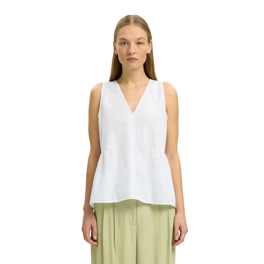 Selected Blair Peplum sleeveless V neck T-Shirt
